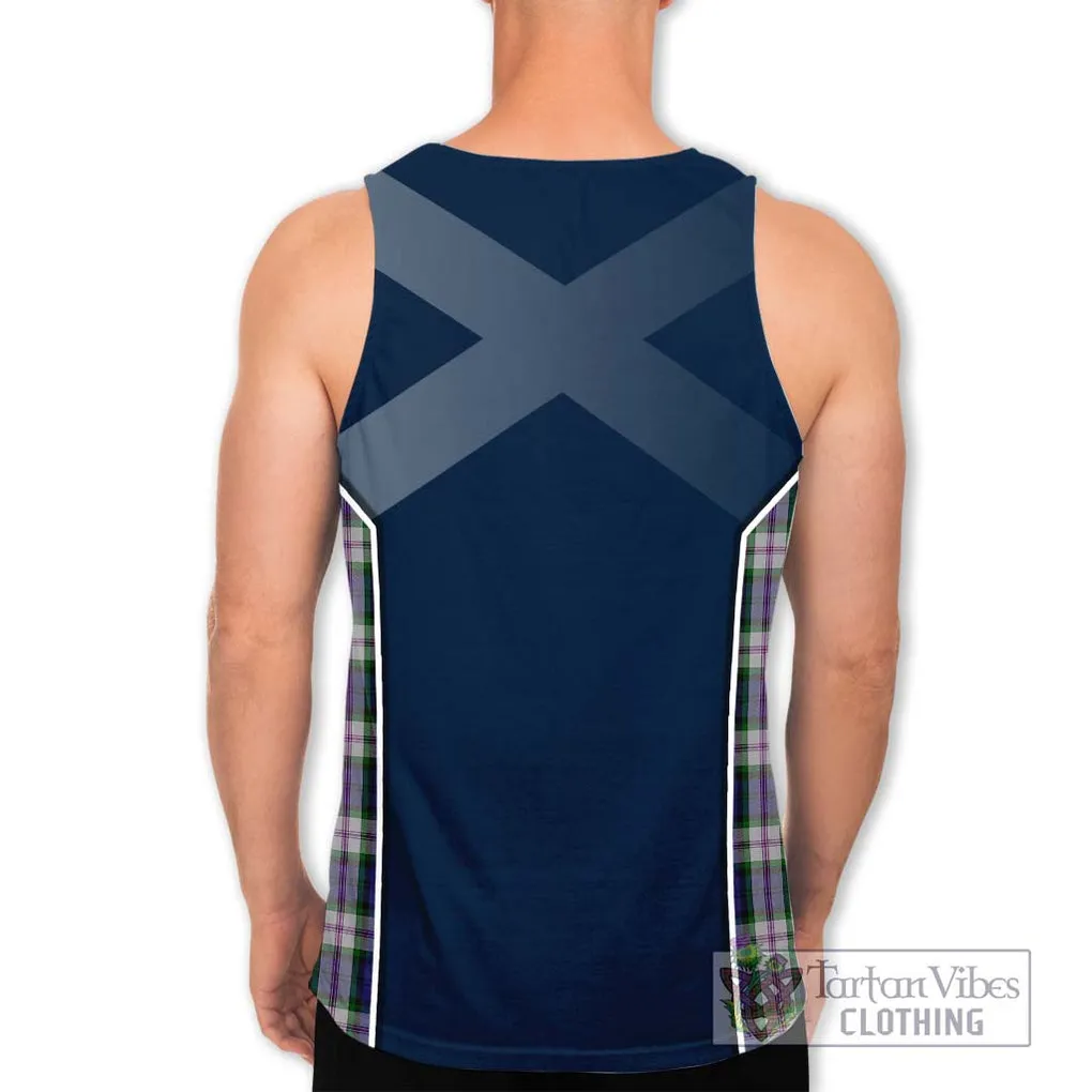 Baird Dress Tartan Men's Tank Top with Family Crest and Lion Rampant Vibes Sport Style