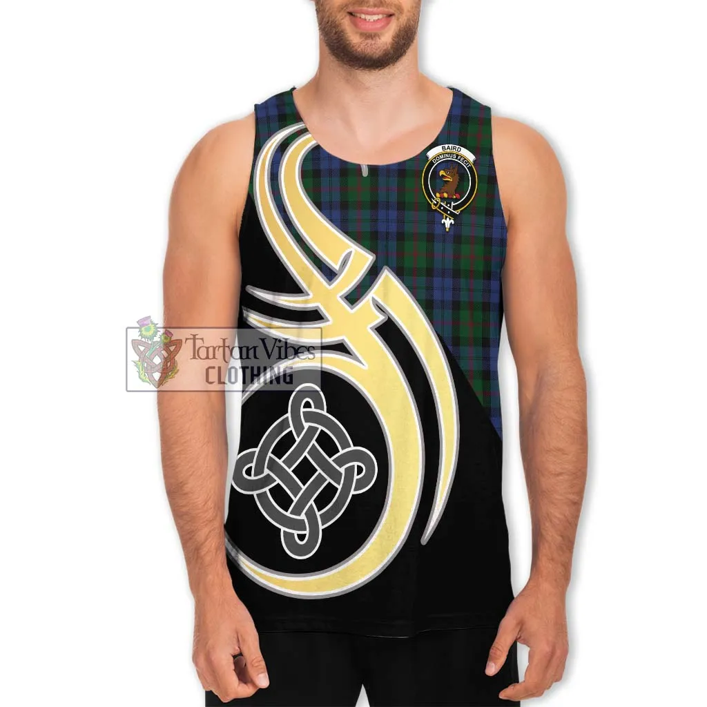 Baird Tartan Men's Tank Top with Family Crest and Celtic Symbol Style