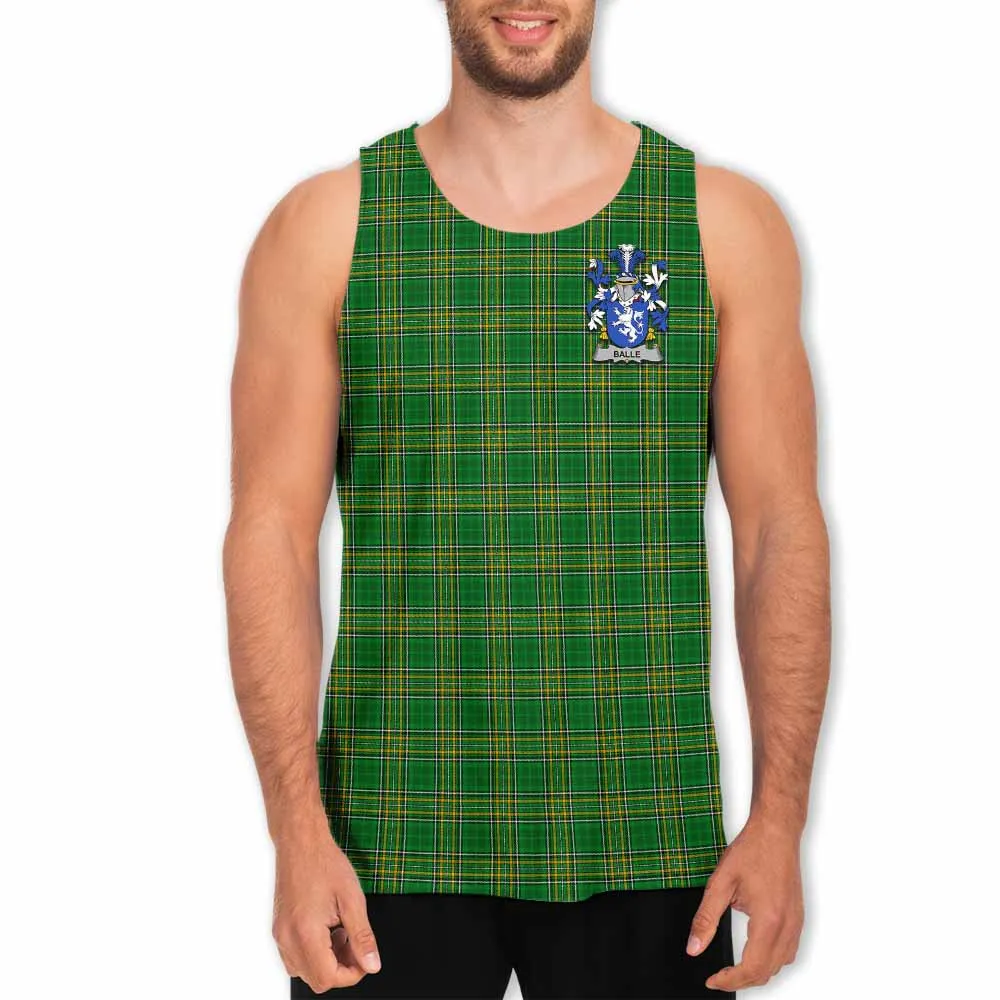 Balle Irish Clan Tartan Men's Tank Top with Coat of Arms