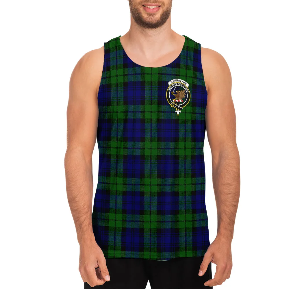 Bannatyne Tartan Mens Tank Top with Family Crest