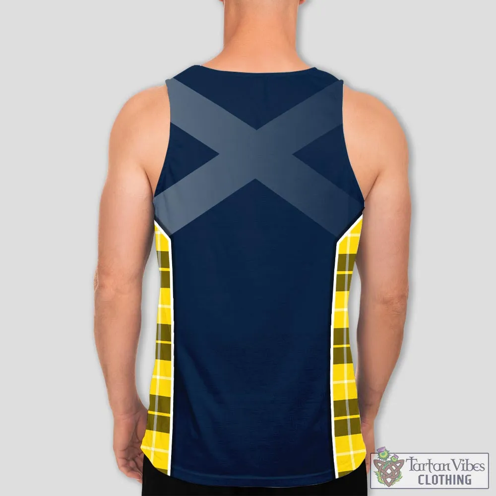 Barclay Dress Modern Tartan Men's Tanks Top with Family Crest and Scottish Thistle Vibes Sport Style