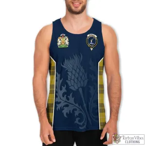 Barclay Dress Tartan Men's Tanks Top with Family Crest and Scottish Thistle Vibes Sport Style