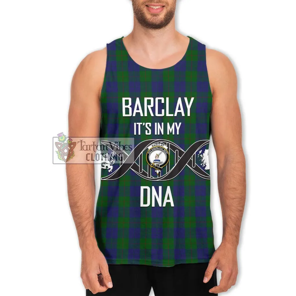 Barclay Tartan Men's Tank Top with Family Crest DNA In Me Style