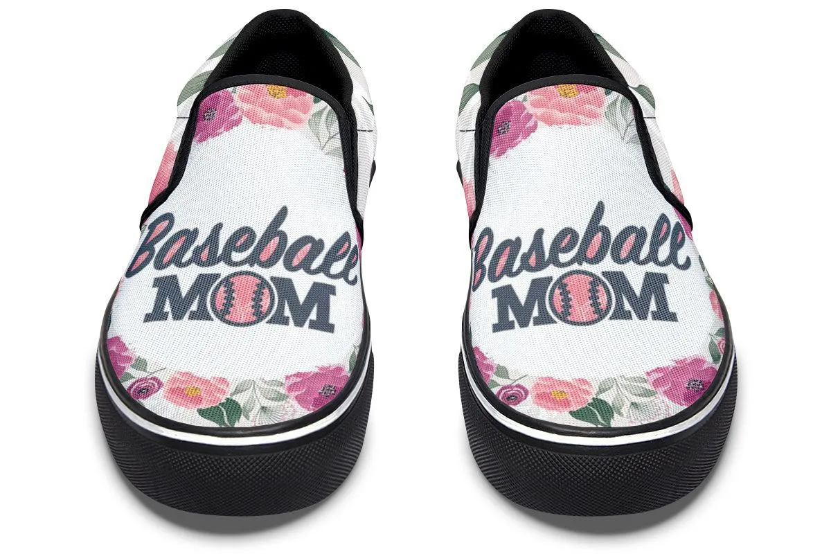 Baseball Mom Slip-On Shoes