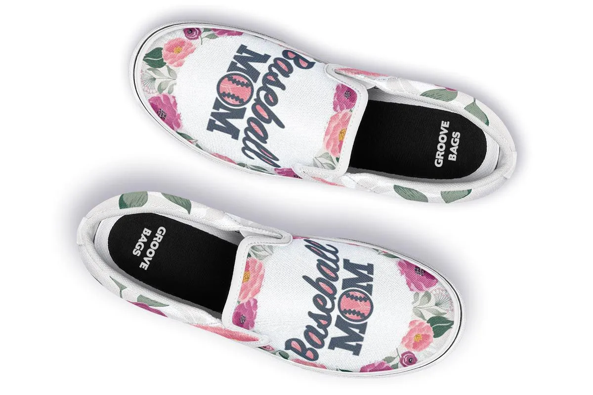 Baseball Mom Slip-On Shoes