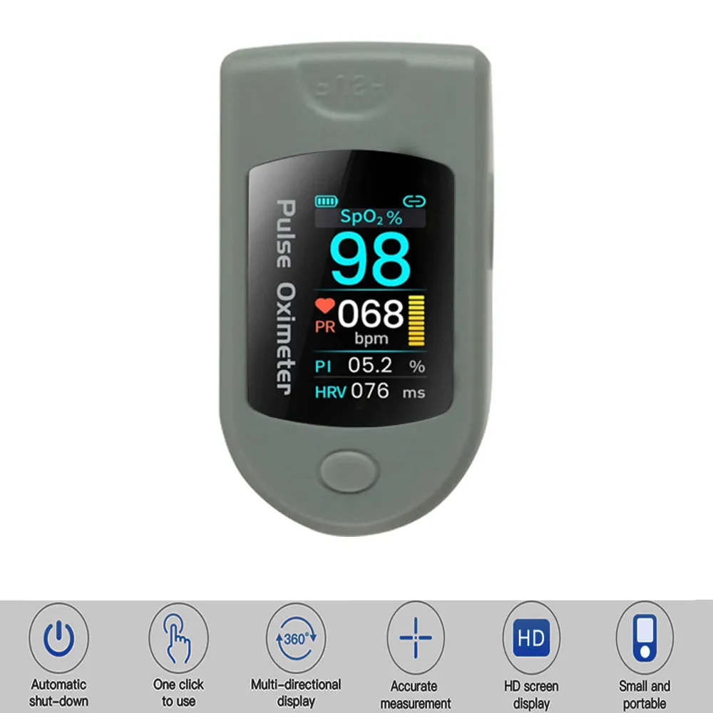 Battery Operated Bluetooth Enabled Blood Oximeter Finger Tip Pulse Tester with APP