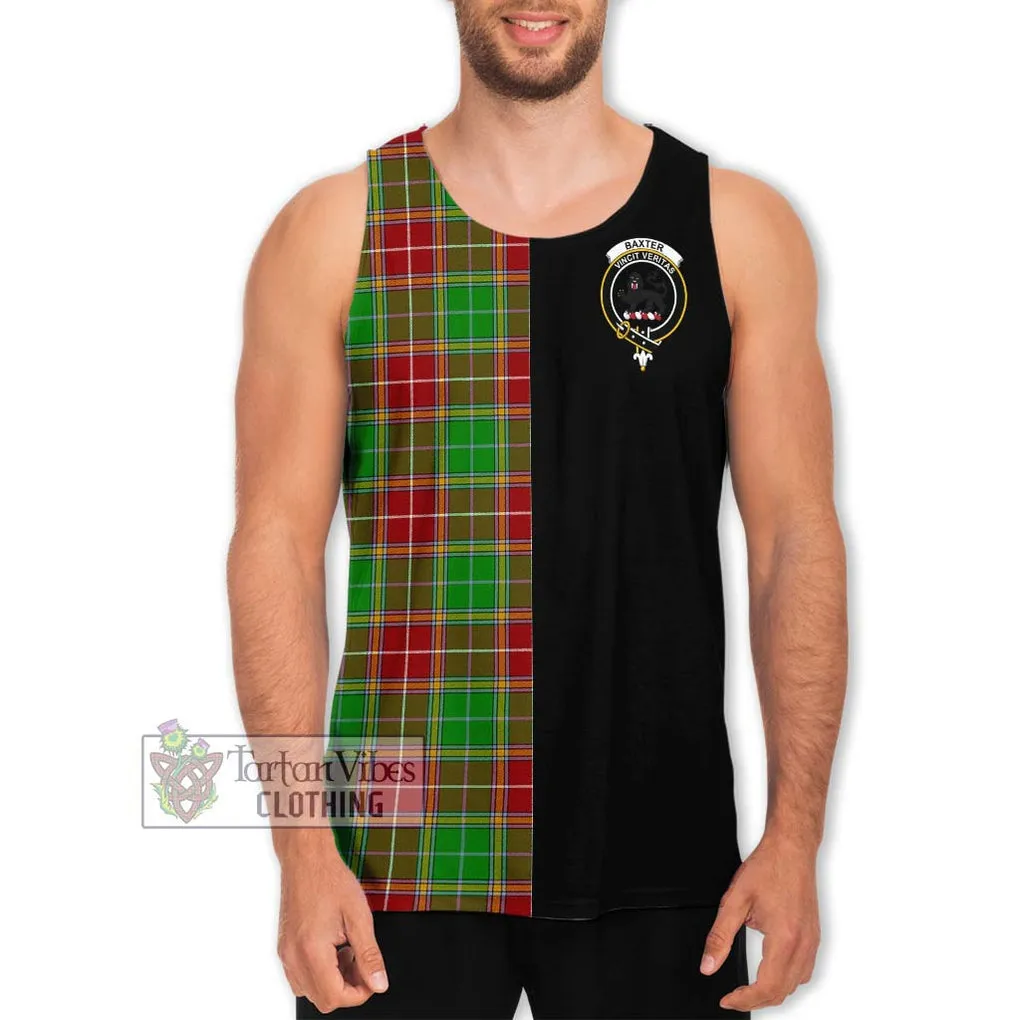 Baxter Modern Tartan Men's Tank Top with Family Crest and Half Of Me Style