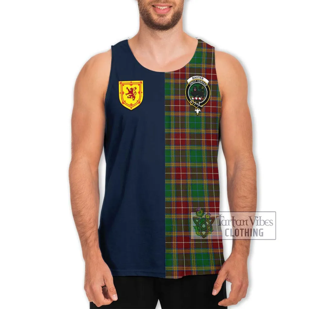 Baxter Tartan Men's Tank Top Alba with Scottish Lion Royal Arm Half Style