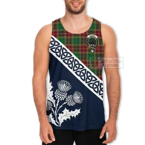 Baxter Tartan Men's Tank Top Featuring Thistle and Scotland Map