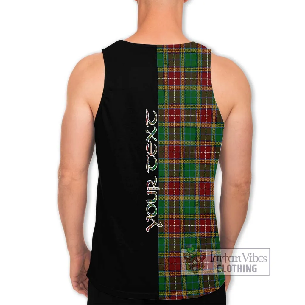 Baxter Tartan Men's Tank Top with Family Crest and Half Of Me Style