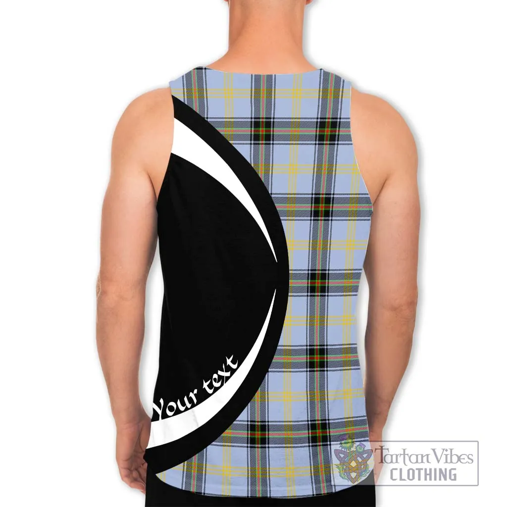 Bell Tartan Men's Tank Top with Family Crest Circle Style