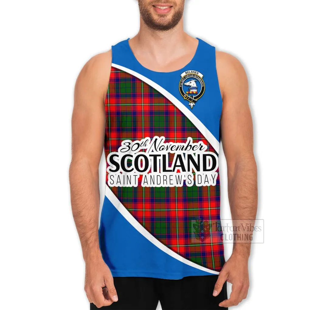 Belshes (Belsches) Family Crest Tartan Men's Tank Top Celebrate Saint Andrew's Day in Style