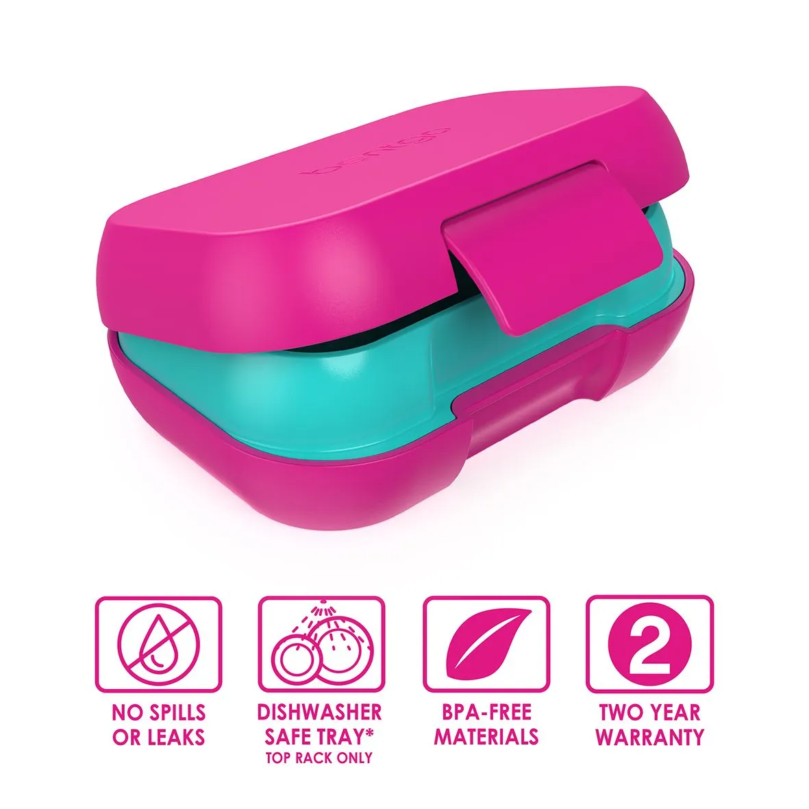 Bentgo Kids Snack Box - Fuchsia/Teal