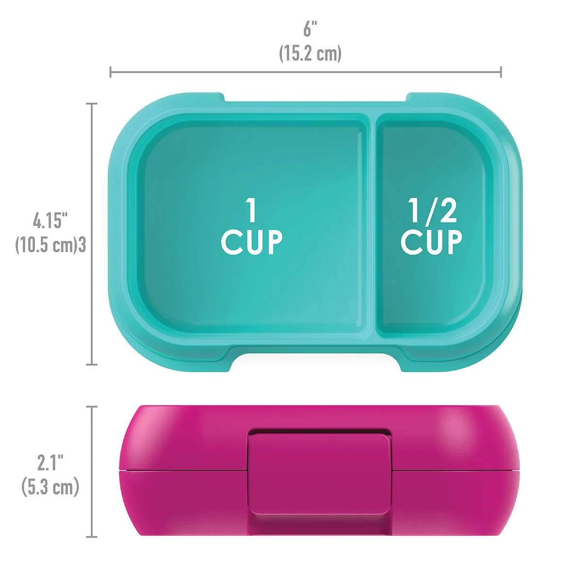 Bentgo Kids Snack Box - Fuchsia/Teal