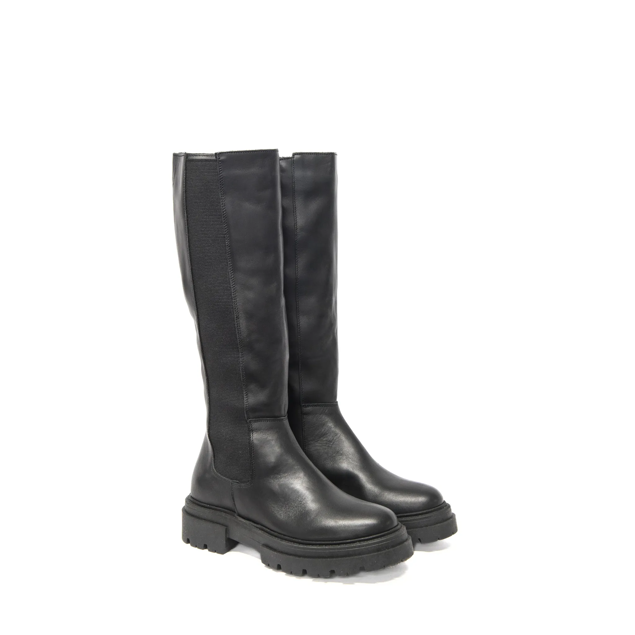 Beseech Boot in Black Leather