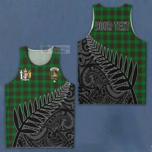 Beveridge Crest Tartan Men's Tank Top with New Zealand Silver Fern Half Style