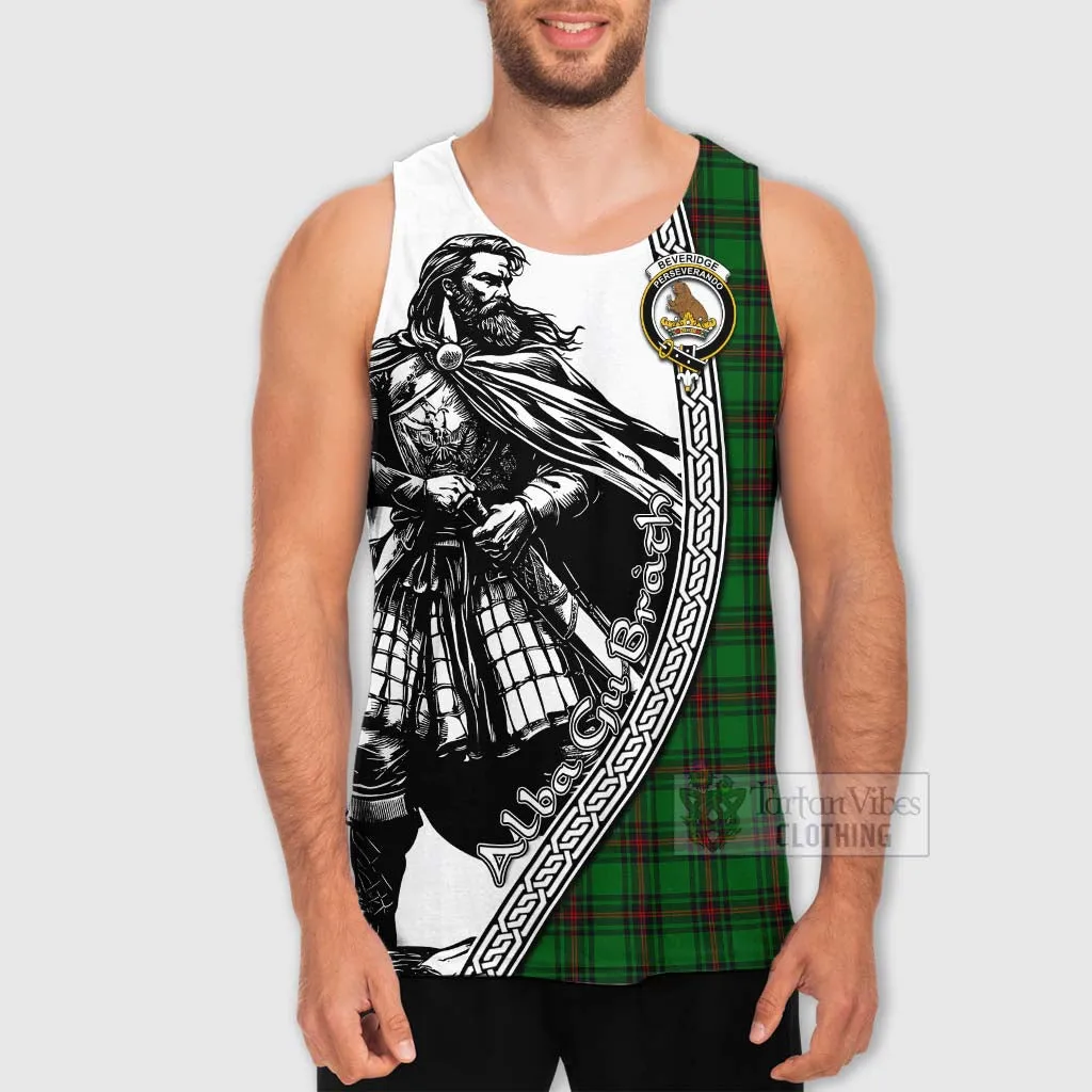 Beveridge Tartan Clan Crest Men's Tank Top with Highlander Warrior Celtic Style