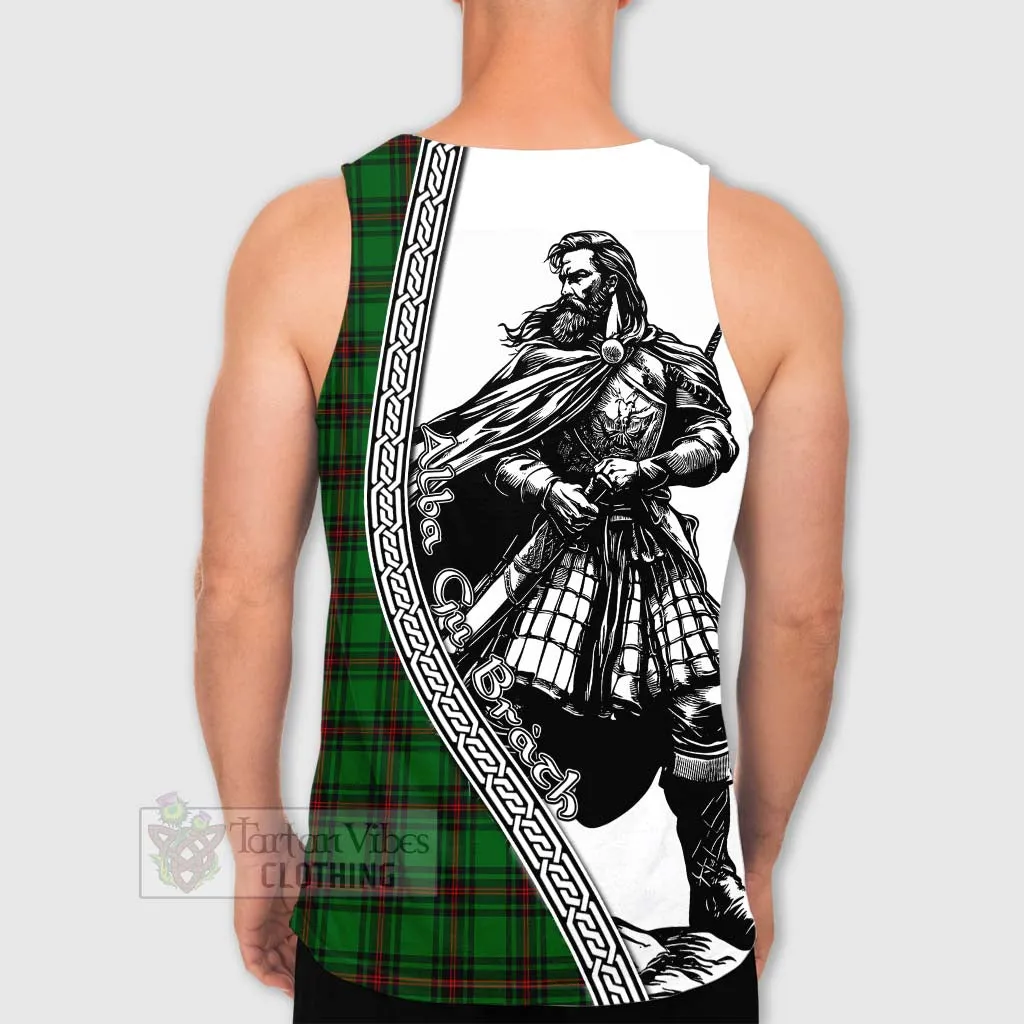 Beveridge Tartan Clan Crest Men's Tank Top with Highlander Warrior Celtic Style