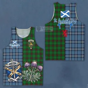 Beveridge Tartan Men's Tank Top Happy St. Andrew's Day Half Tartan Style