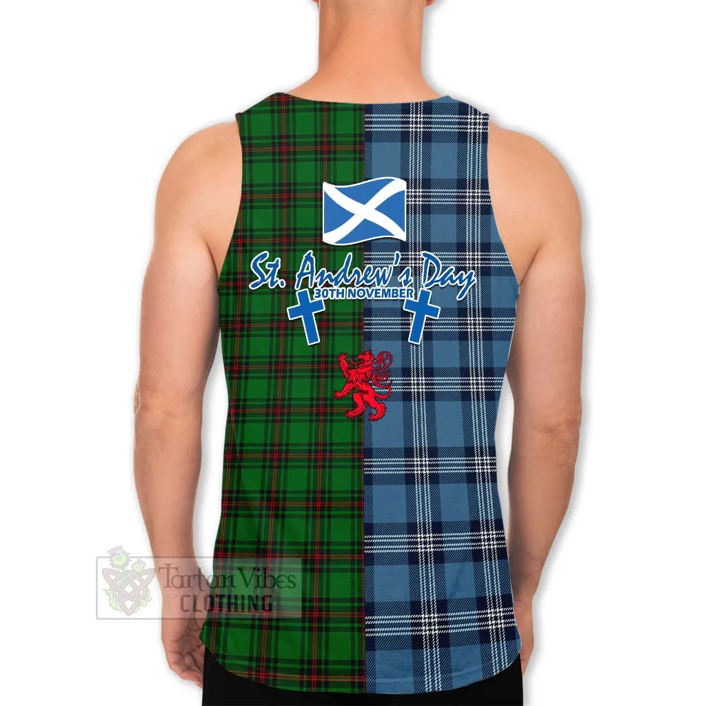 Beveridge Tartan Men's Tank Top Happy St. Andrew's Day Half Tartan Style