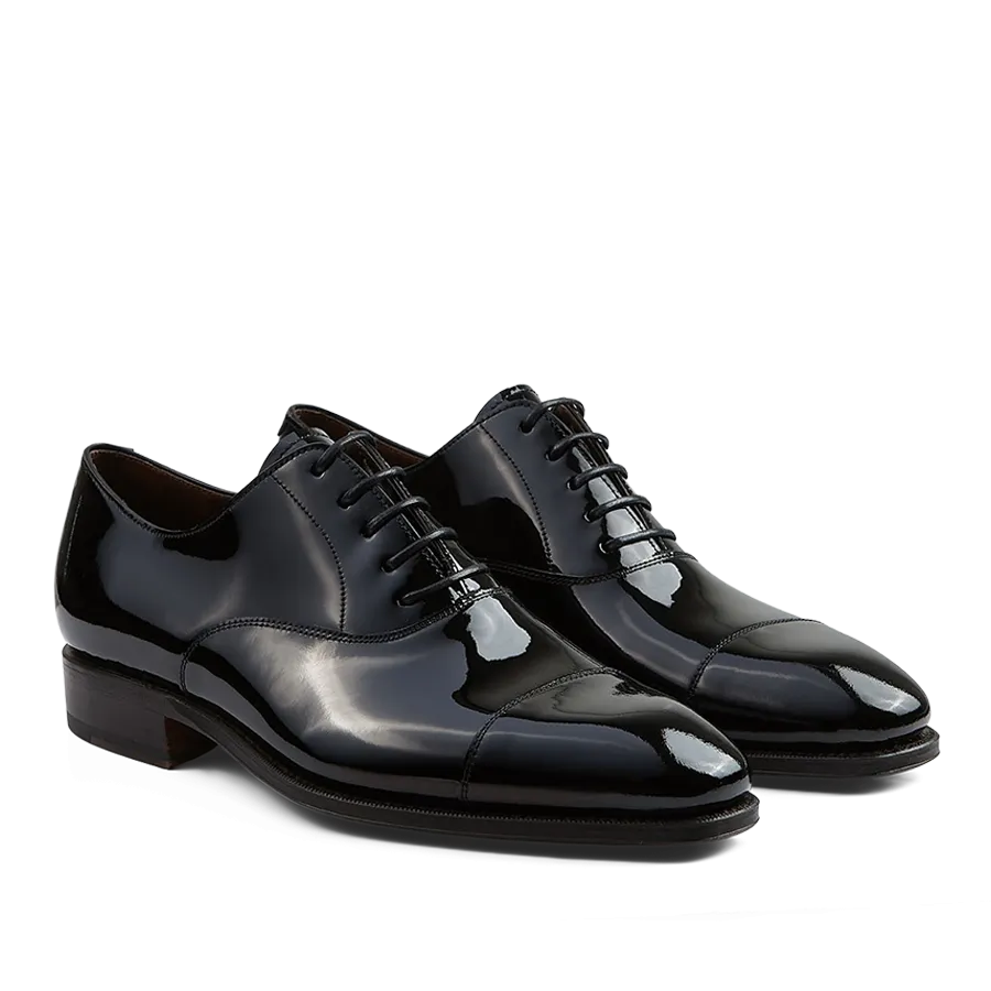 Black Rain Patent Leather Oxford Shoes