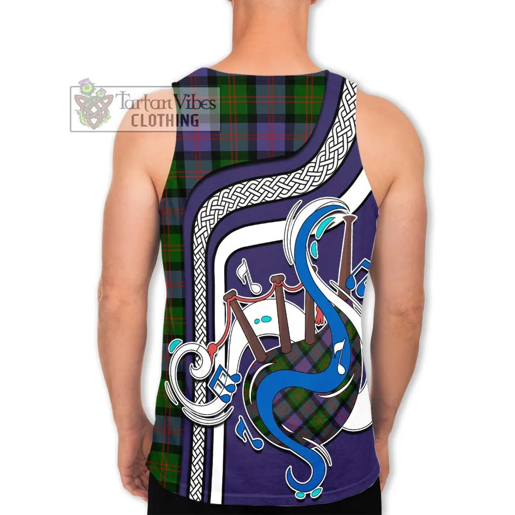 Blair Modern Tartan Men's Tank Top with Epic Bagpipe Style