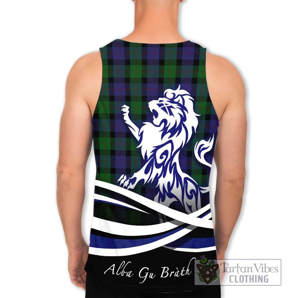 Blair Tartan Men's Tank Top with Alba Gu Brath Regal Lion Emblem