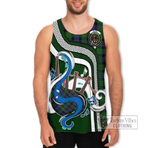 Blair Tartan Men's Tank Top with Epic Bagpipe Style