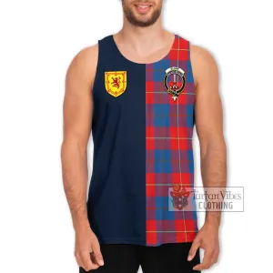 Blane Tartan Men's Tank Top Alba with Scottish Lion Royal Arm Half Style