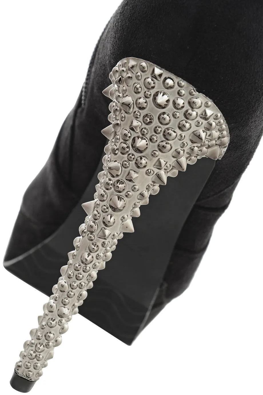 BLINK LORE Black Studded Ankle Boots