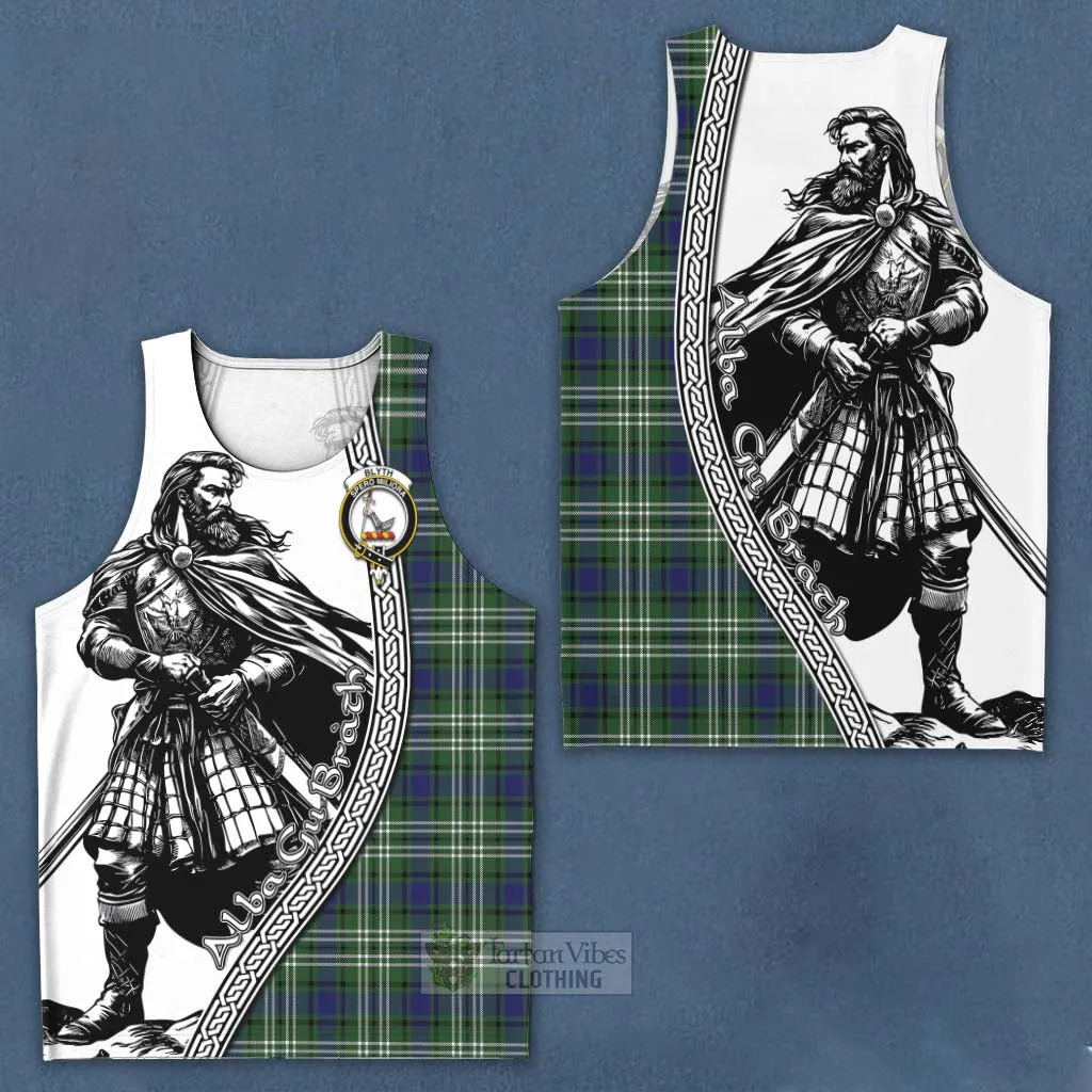 Blyth Tartan Clan Crest Men's Tank Top with Highlander Warrior Celtic Style