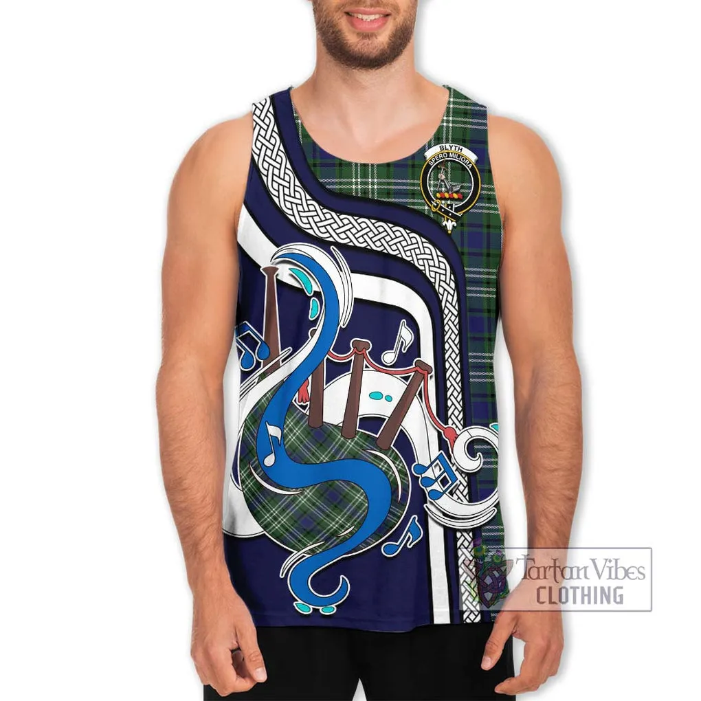 Blyth Tartan Men's Tank Top with Epic Bagpipe Style