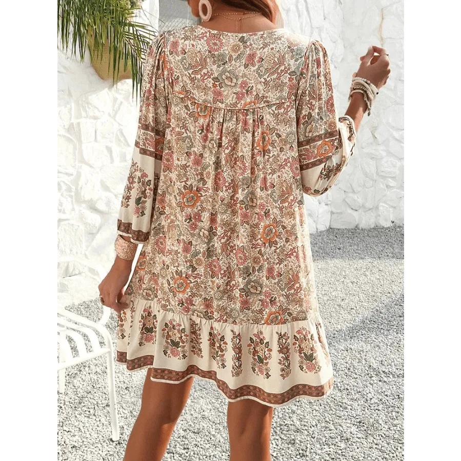 Boho Floral Mini Dress