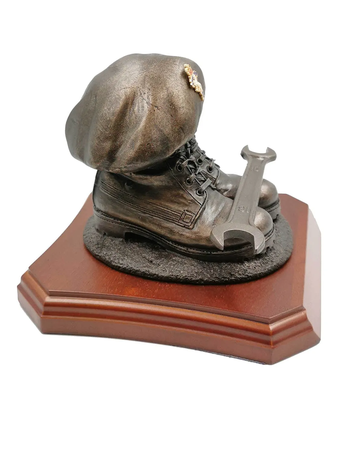 Boots and Beret with Spanner Cold Cast Bronze Statue