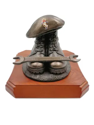 Boots and Beret with Spanner Cold Cast Bronze Statue