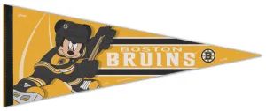 Boston Bruins "Mickey Slapshot" Official NHL/Disney Premium Felt Pennant - Wincraft Inc.