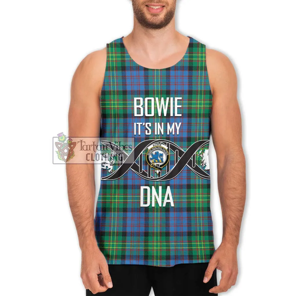 Bowie Ancient Tartan Men's Tank Top with Family Crest DNA In Me Style