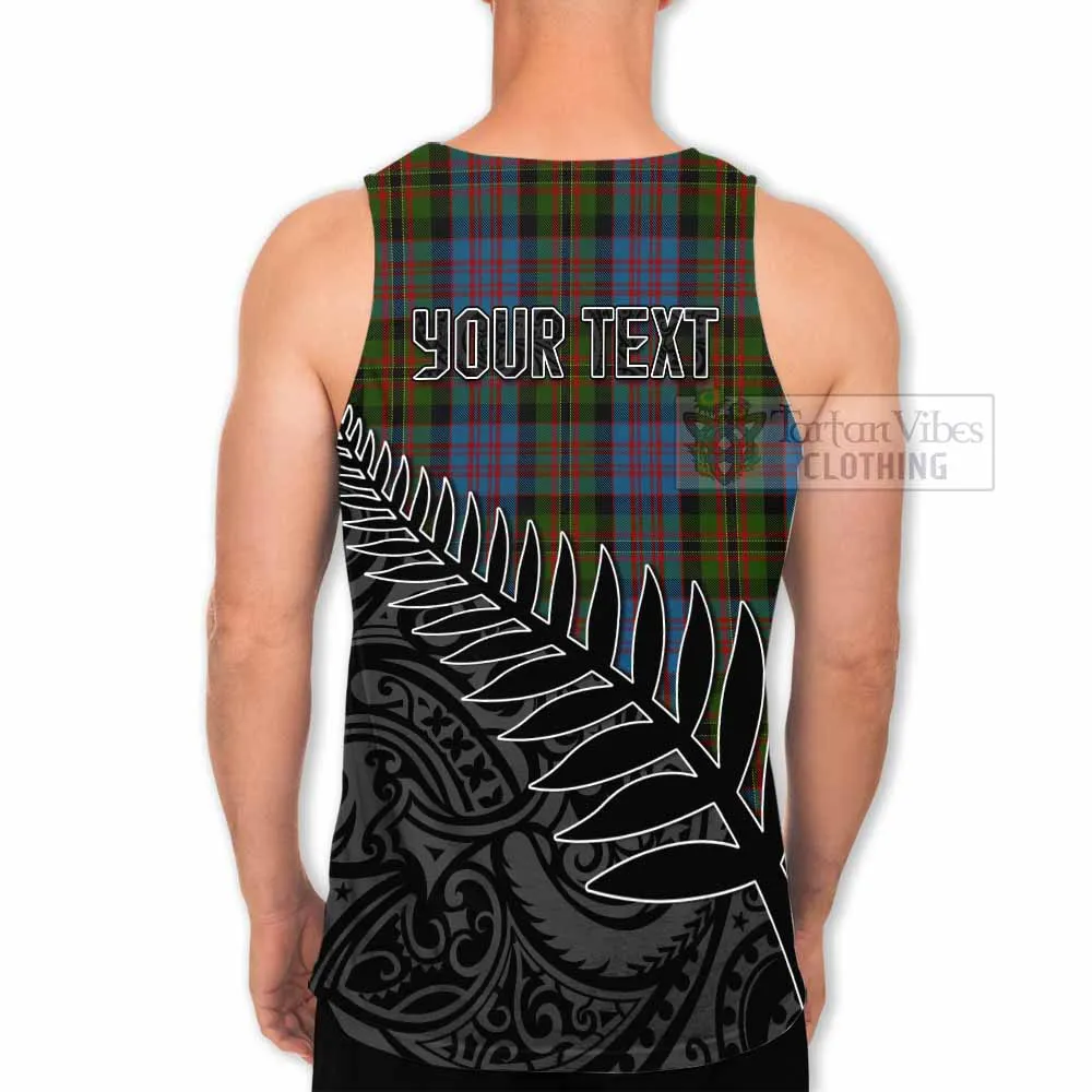 Bowie Crest Tartan Men's Tank Top with New Zealand Silver Fern Half Style