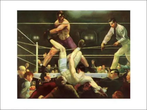 Boxing Classic "Dempsey vs. Firpo" (George Bellows 1924) Poster Print - NYGS