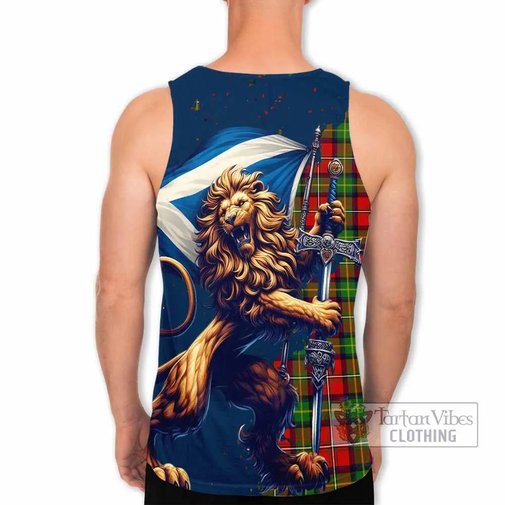 Boyd Tartan Family Crest Men's Tank Top with Scottish Majestic Lion