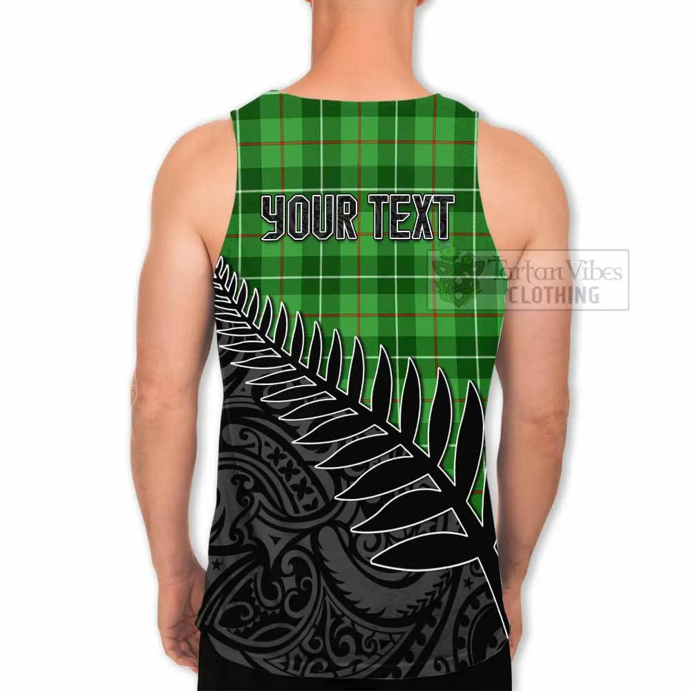 Boyle Crest Tartan Men's Tank Top with New Zealand Silver Fern Half Style