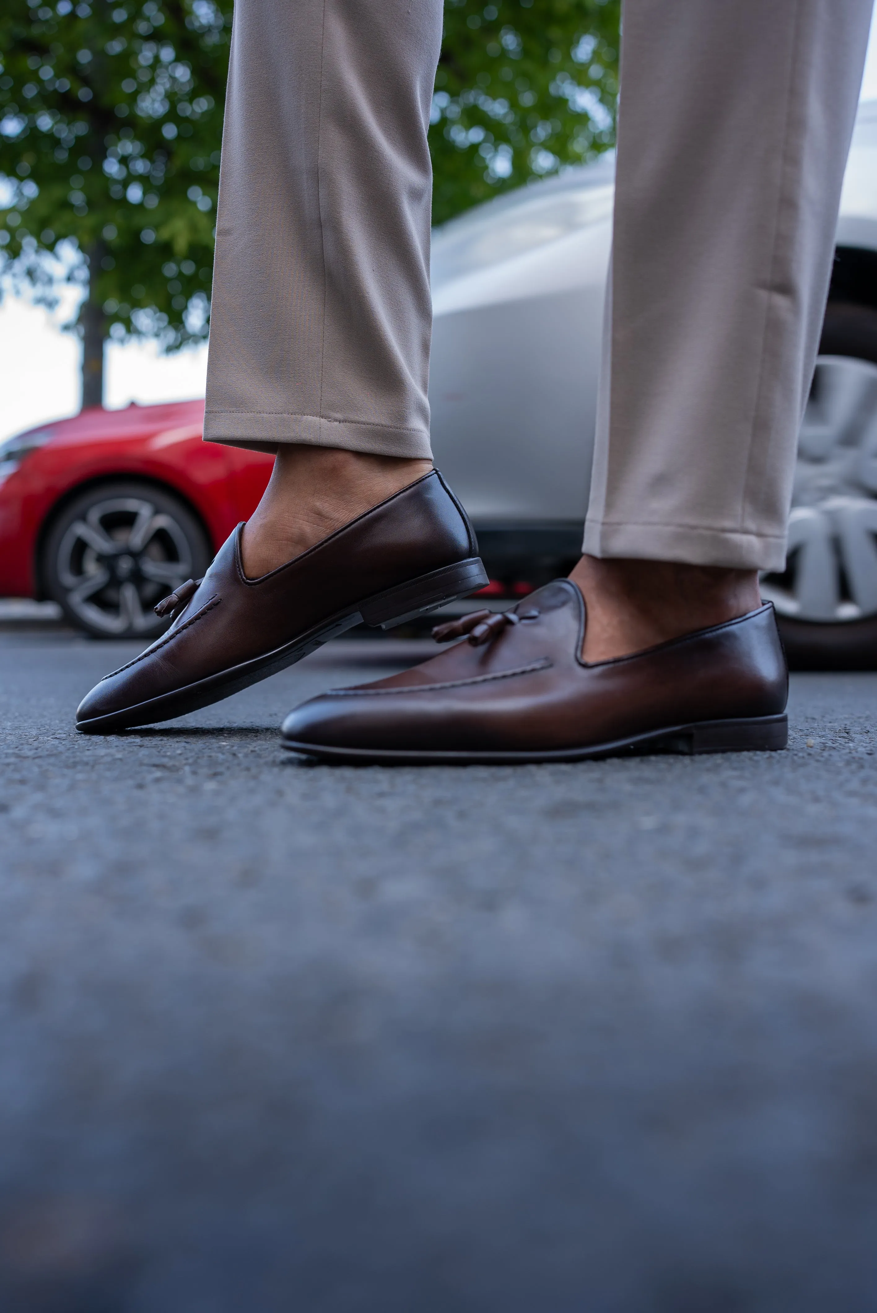 Brabion Bravo Brown Tassel Loafers