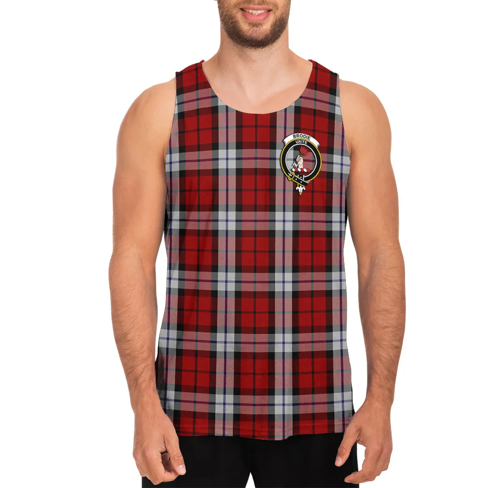 Brodie Dress Tartan Mens Tank Top with Family Crest