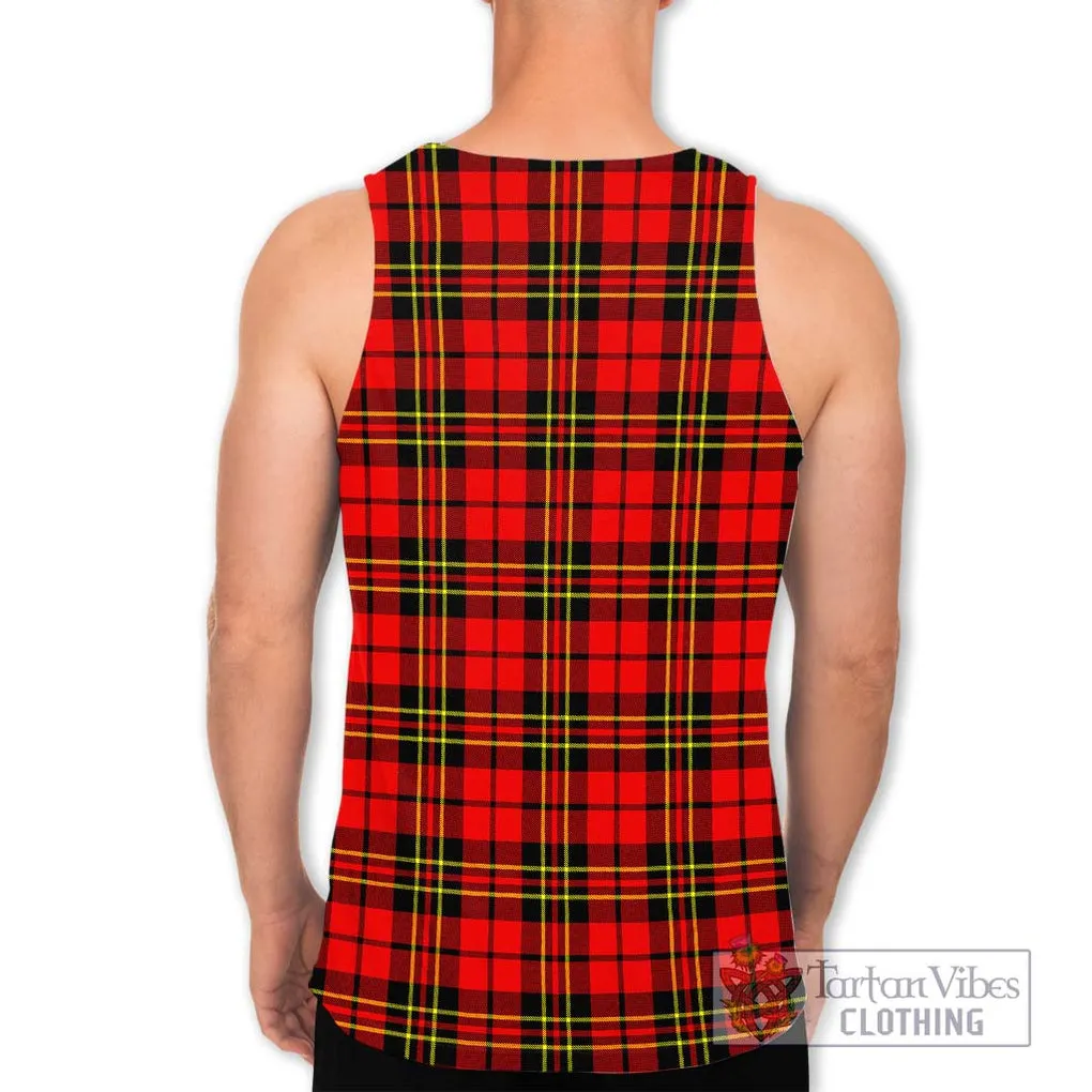 Brodie Modern Tartan Men's Tank Top with Family Crest DNA In Me Style