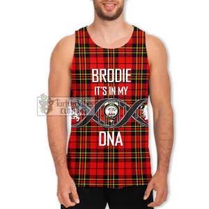 Brodie Modern Tartan Men's Tank Top with Family Crest DNA In Me Style