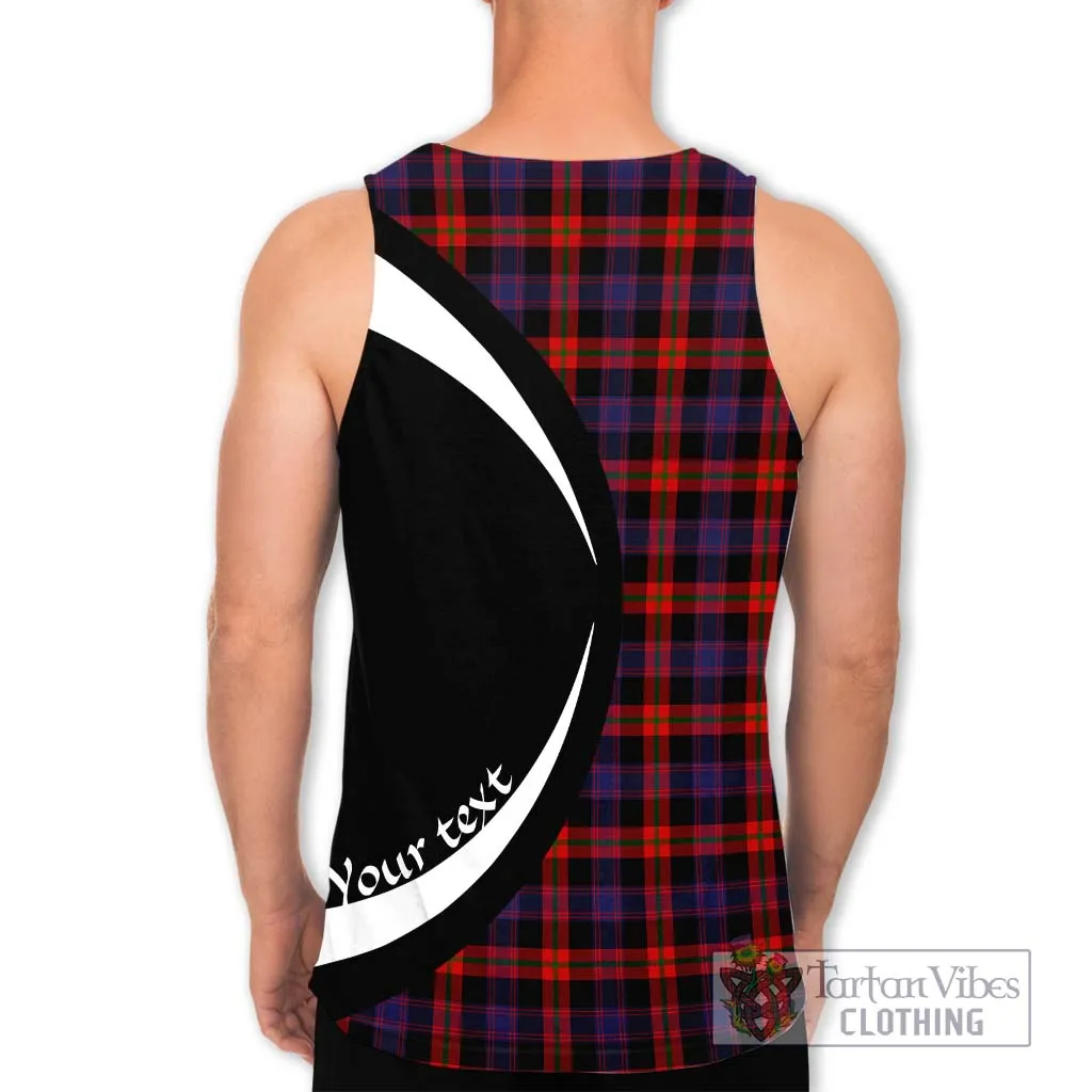 Brown (Broun) Tartan Men's Tank Top with Family Crest Circle Style