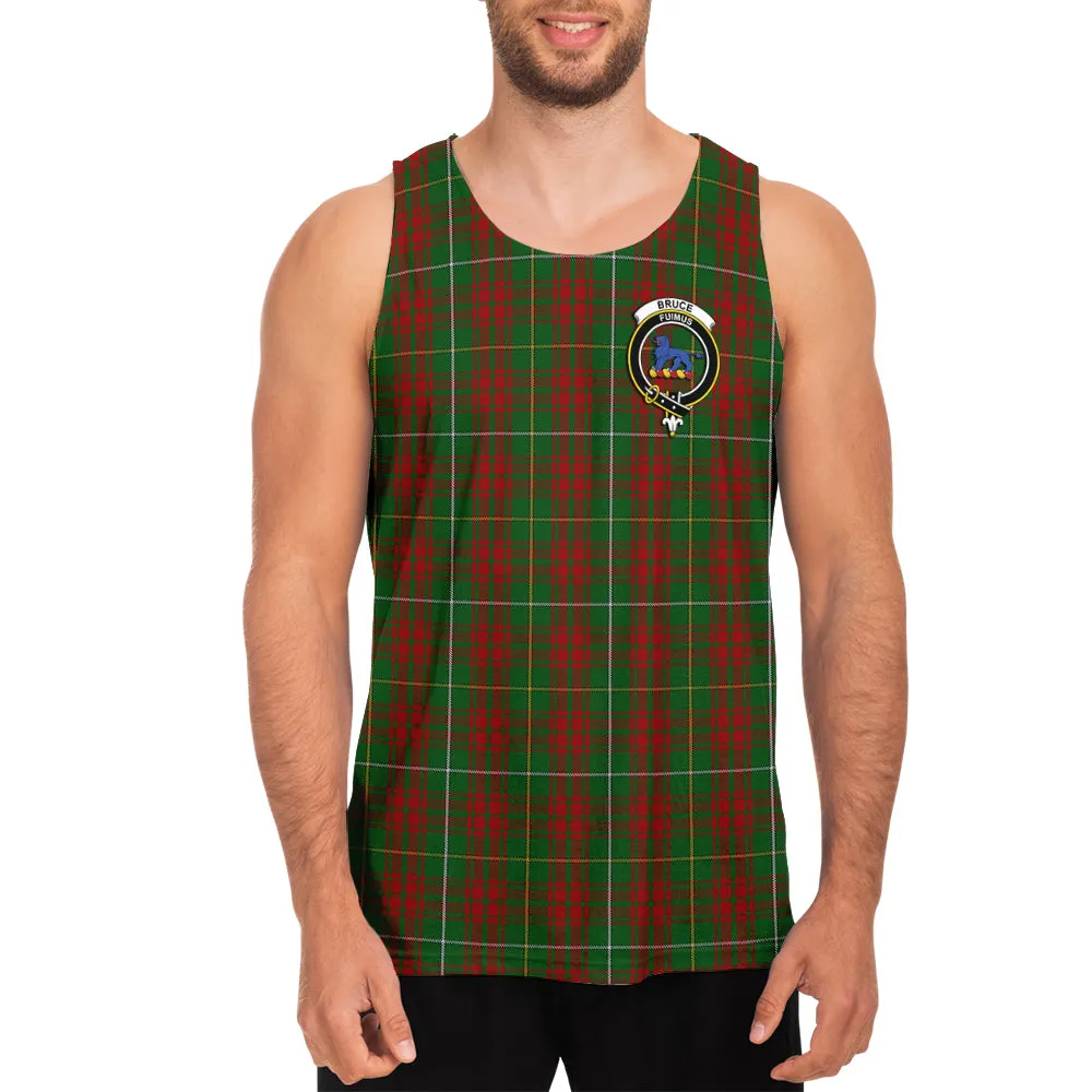 Bruce Hunting Tartan Mens Tank Top with Family Crest