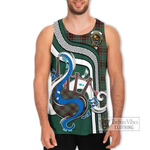 Buchan Ancient Tartan Men's Tank Top with Epic Bagpipe Style