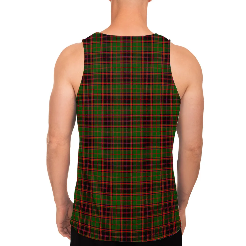 Buchan Tartan Mens Tank Top with Family Crest