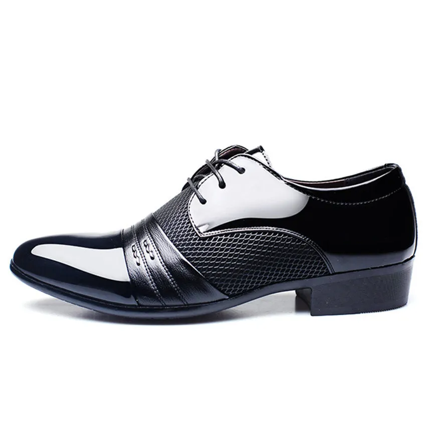 Business Flat Black Brown Breathable Low Top Mens Formal Office Shoes